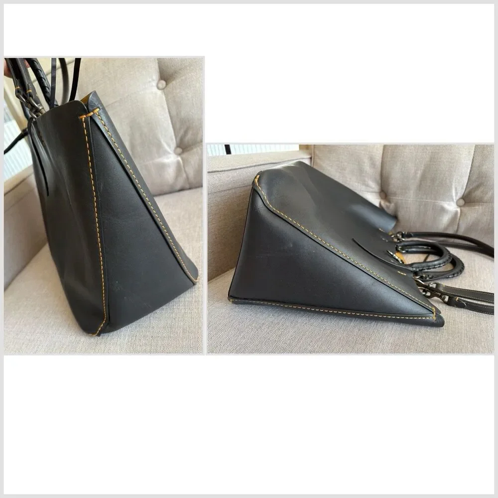 COACH 26885 Rogue tote glovetanned calf leather black 2WAY Handbag shoulder bag